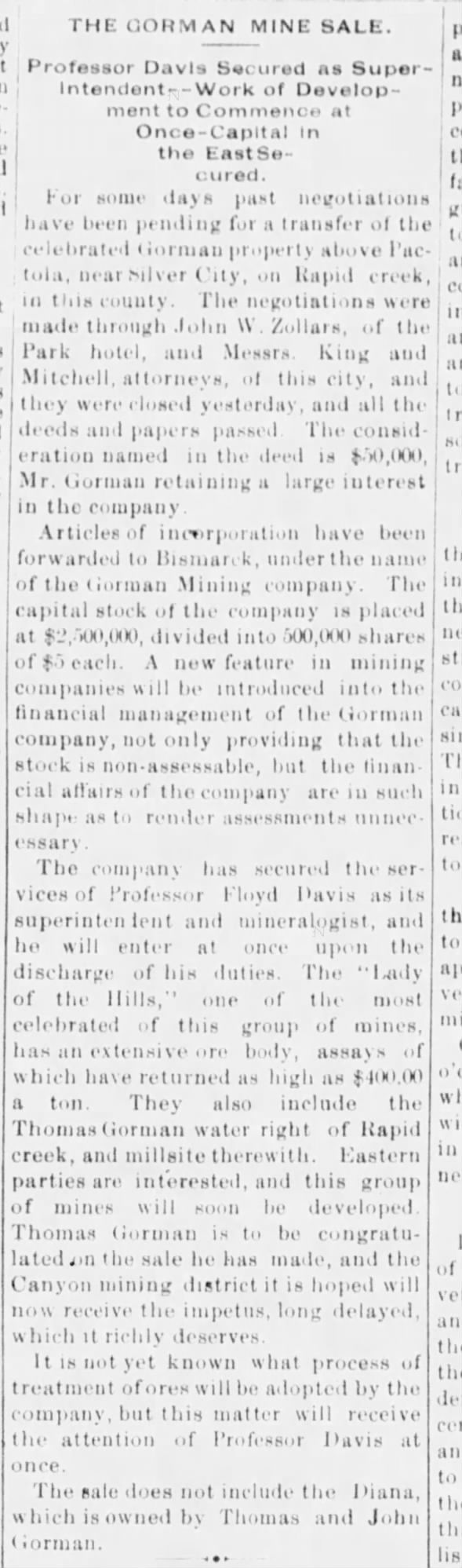 Clipping from Rapid City Journal